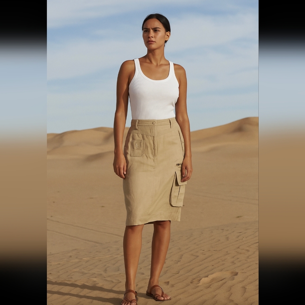 Malene Birger safari linen skirt